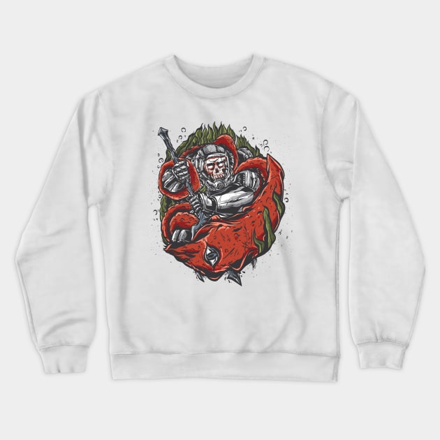 Galactic Reaper: Skeleton Astro Alien Slayer Crewneck Sweatshirt by Wear Your Story